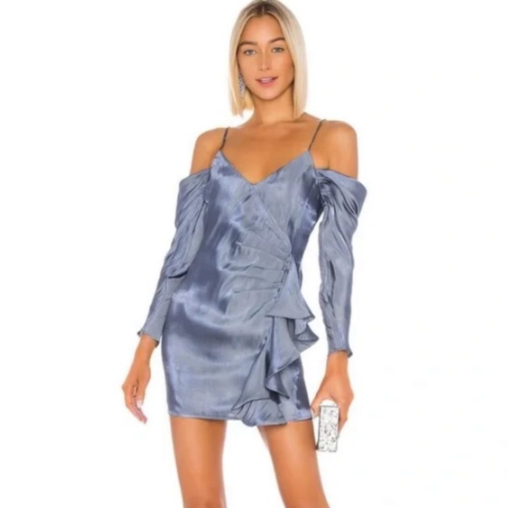 NWT LOVERS & FRIENDS Gia Mini Dress In Slate Blue